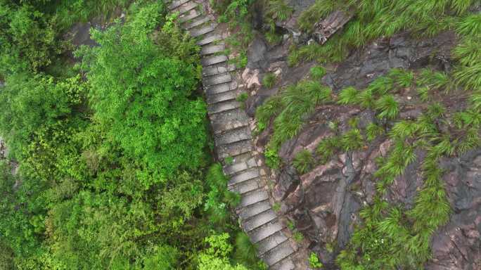 航拍绩溪徽杭古道，徽杭古道素材