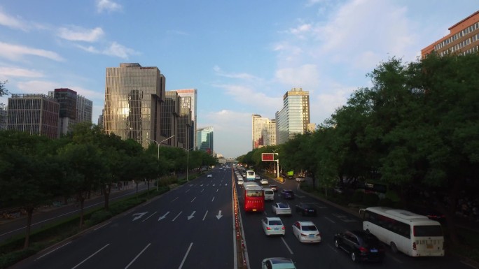 北京地标建筑街景车流日出夜晚夜景
