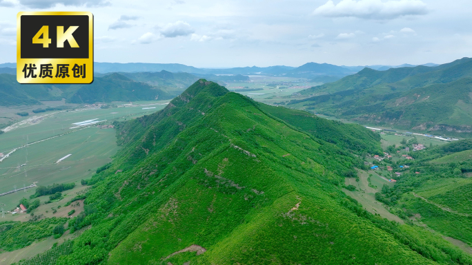 航拍大山全貌 大山深林大自然景色绿水青山