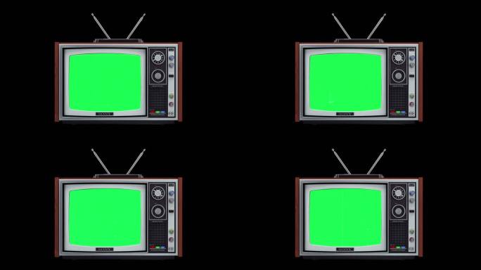 老式电视机绿幕alpha透明通道