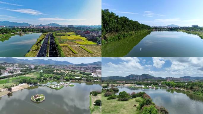 4K 惠安黄塘溪在水一方风景航拍