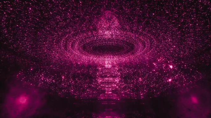 粉红色闪闪发光的银河灯动画