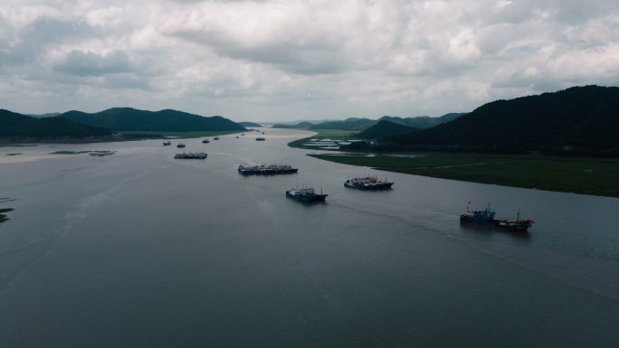 港湾里的渔船