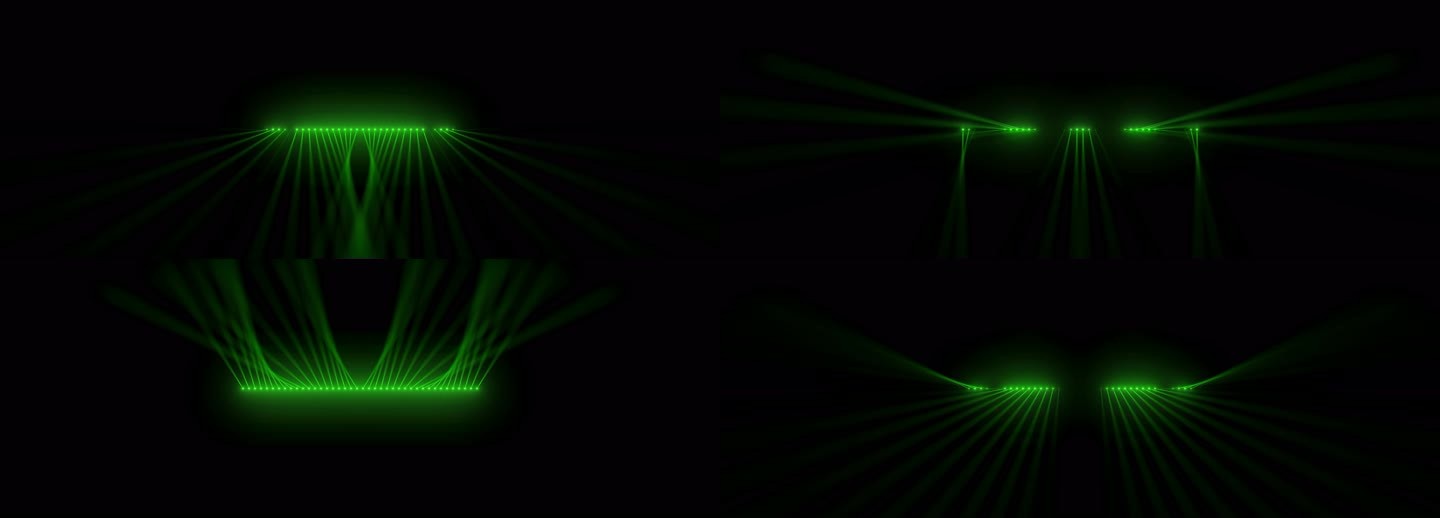 6K绿色交叉明暗射灯舞台摇摆灯光中间