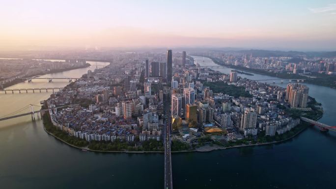 航拍广西柳州城市风光宣传片