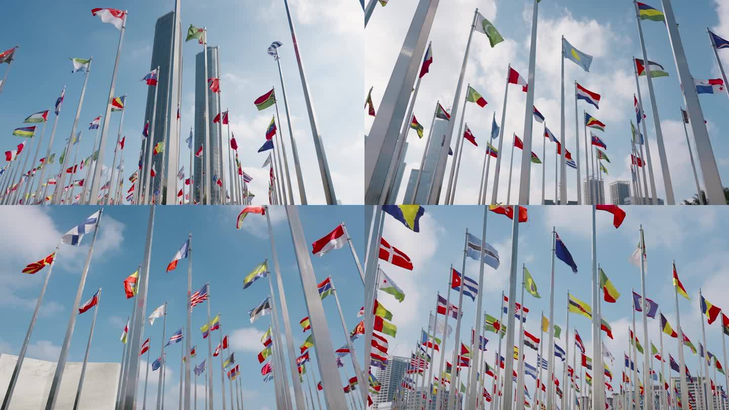 世界各国国旗、国旗飘扬、G20、一带一路