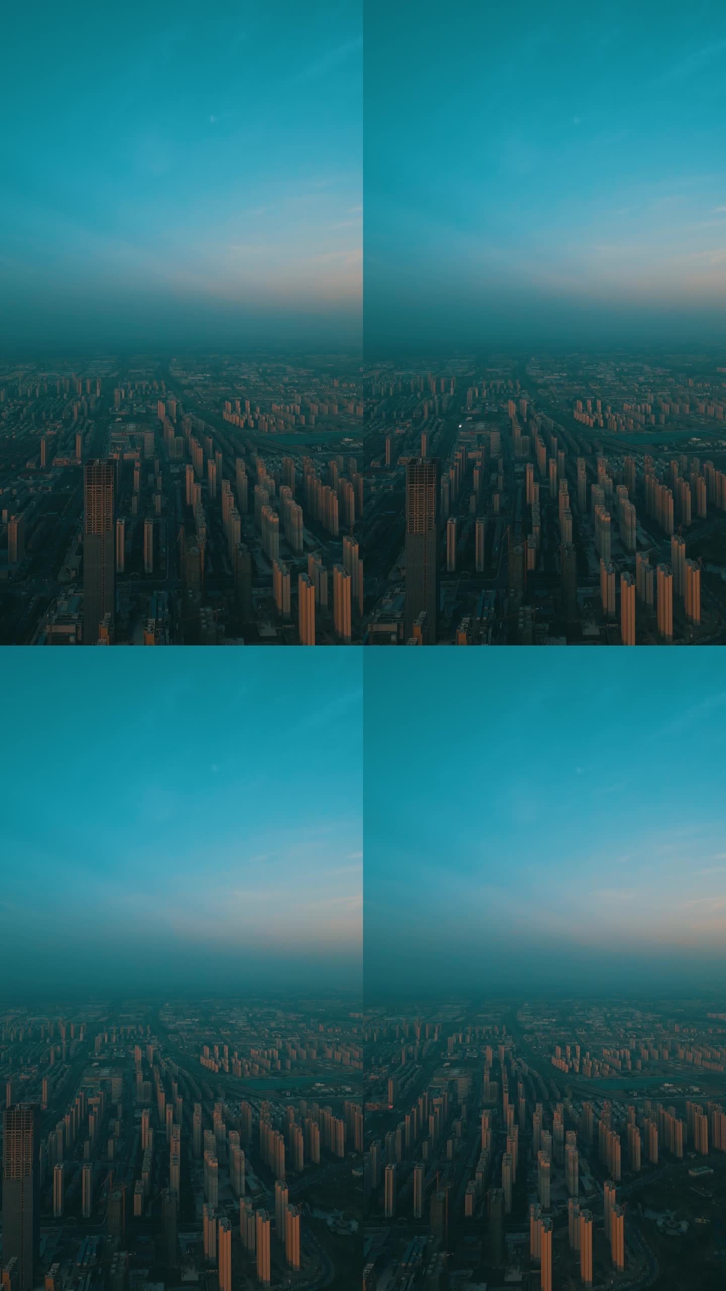 航拍4K高空飞机视角看城市扬州江都区