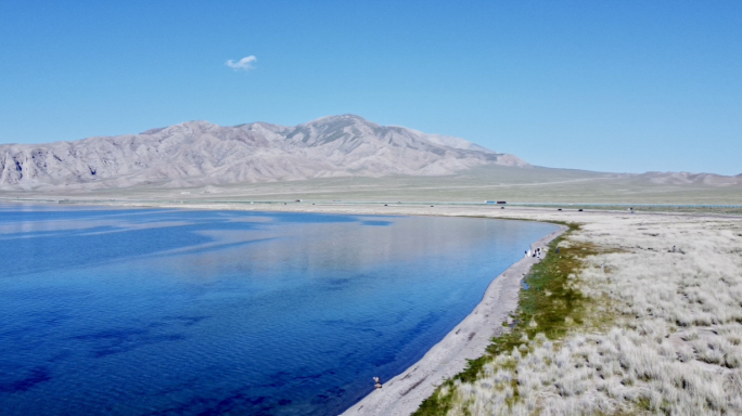 4k新疆赛里木湖航拍旅拍旅游