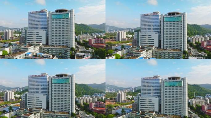 深圳市第二人民医院航拍上升