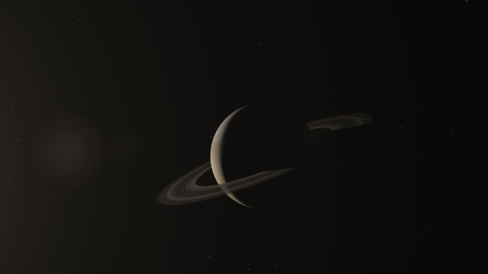 4K飞向土星日出环绕旋转