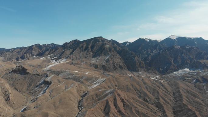 贺兰山山脉贺兰山西麓壮阔4K航拍