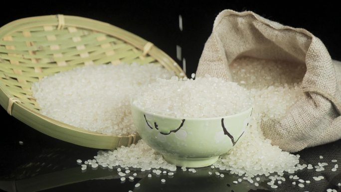 米大米农业水稻稻田米饭粮食稻谷米
