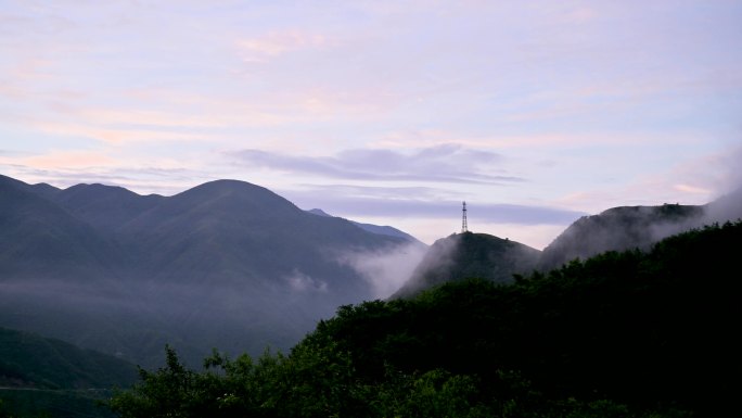 唯美自然风景大山云雾山岚延时视频素材