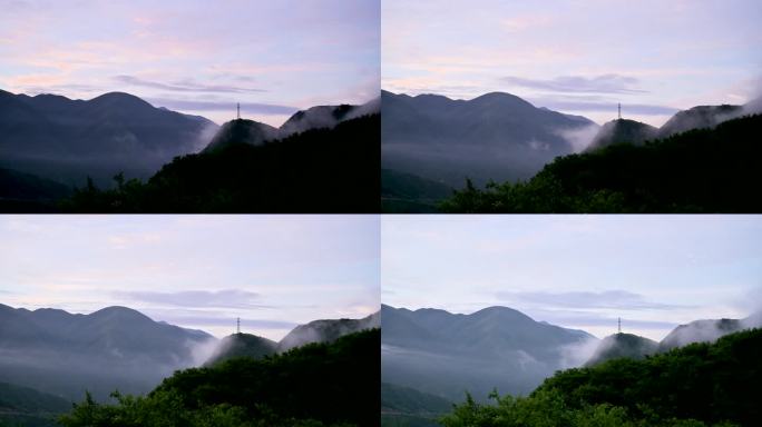 唯美自然风景大山云雾山岚延时视频素材