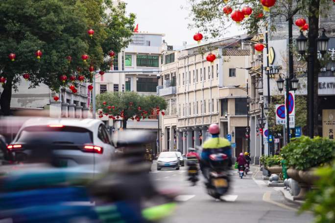 街道车流延时