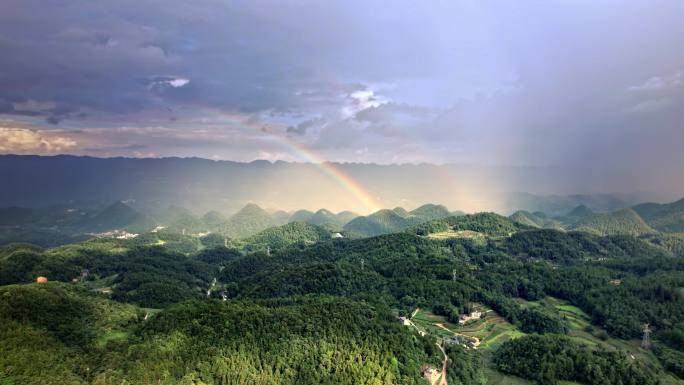 【正版原创实拍】武陵山区山间彩虹4K航拍