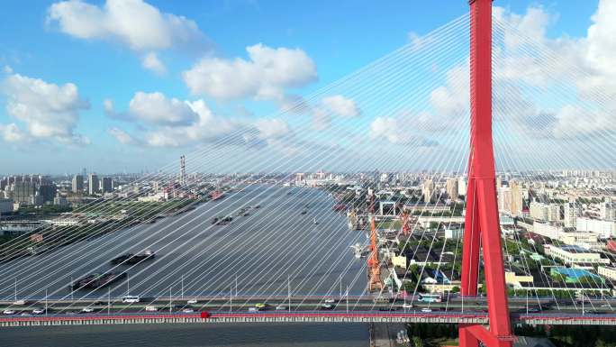 上海杨浦大桥风景航拍【4K60】