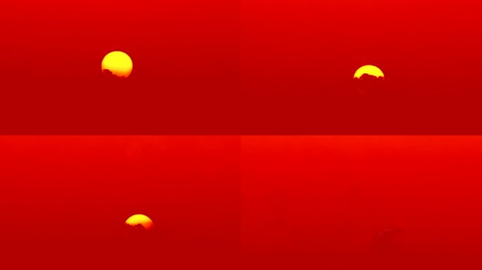 红日 红色日落 红色晚霞