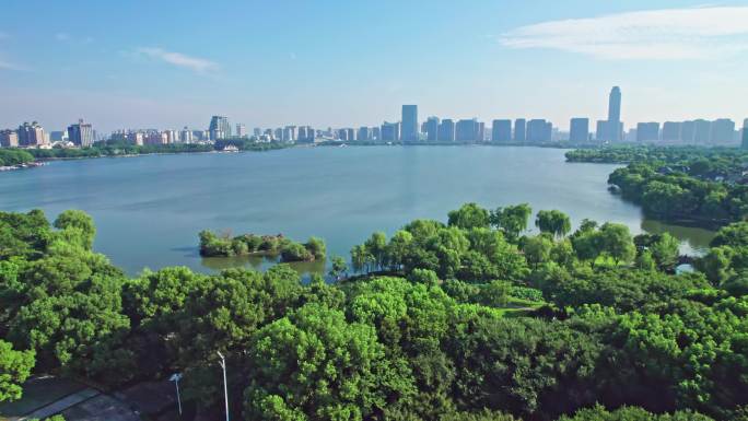 柯桥瓜渚湖全景 柯桥城市大景