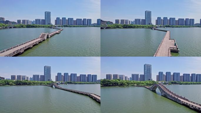 柯桥瓜渚湖 柯桥城市大景