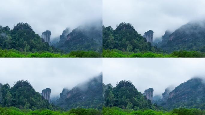 【4K】武夷山玉女峰云雾延时