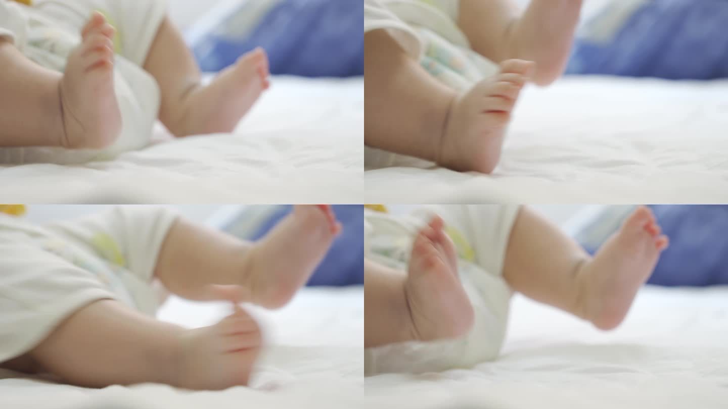 4K婴儿蹬腿新生儿