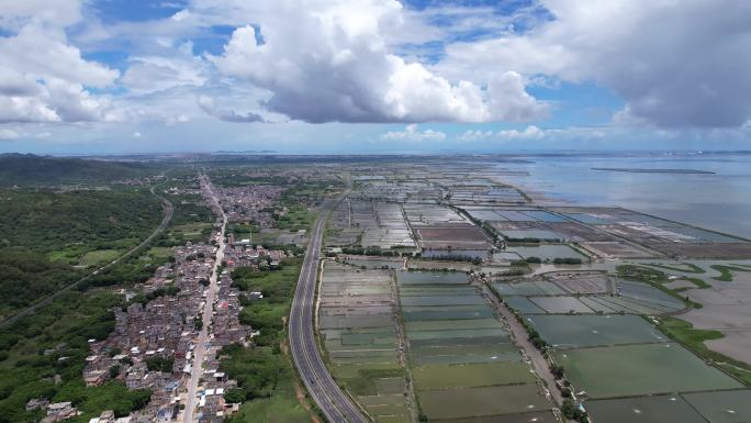 漳州市古雷沙西镇沿海养殖高空航拍