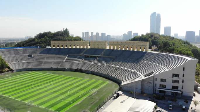 宁夏银川市航拍悦海湾览山公园4K宣传片