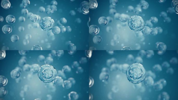 微观细胞游动视频素材