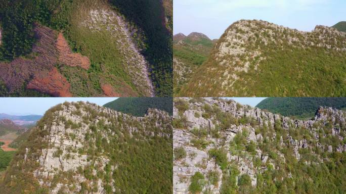 云南泸西石漠化旅游景区航拍