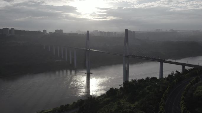 【4k】重庆蔡家嘉陵江大桥