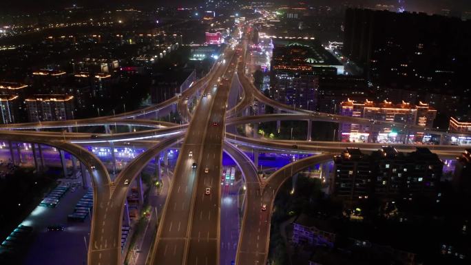 盐城西环路高架夜景