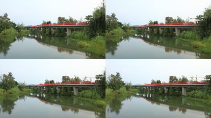 天府绿道环城绿道锦城绿道公园湖边骑行散步