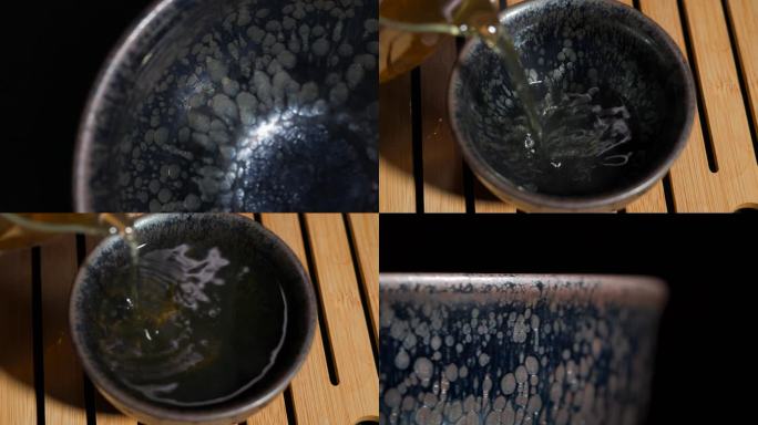 茶盏茶具展示 茶道茶文化 建盏黑釉茶杯
