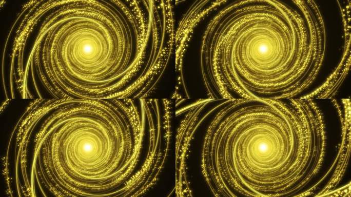 金色粒子线圈旋转