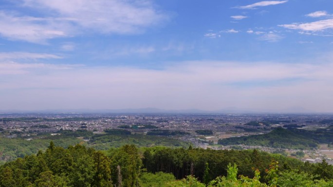 从枥木县泷山顶上的景色