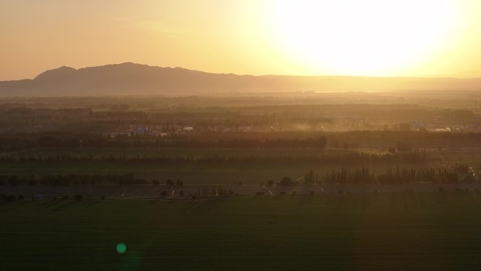 宣传片，大气原野，日出，夕阳，航拍