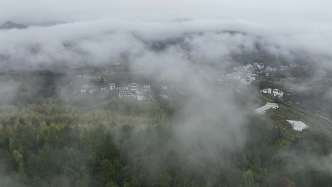 航拍灵山梯田