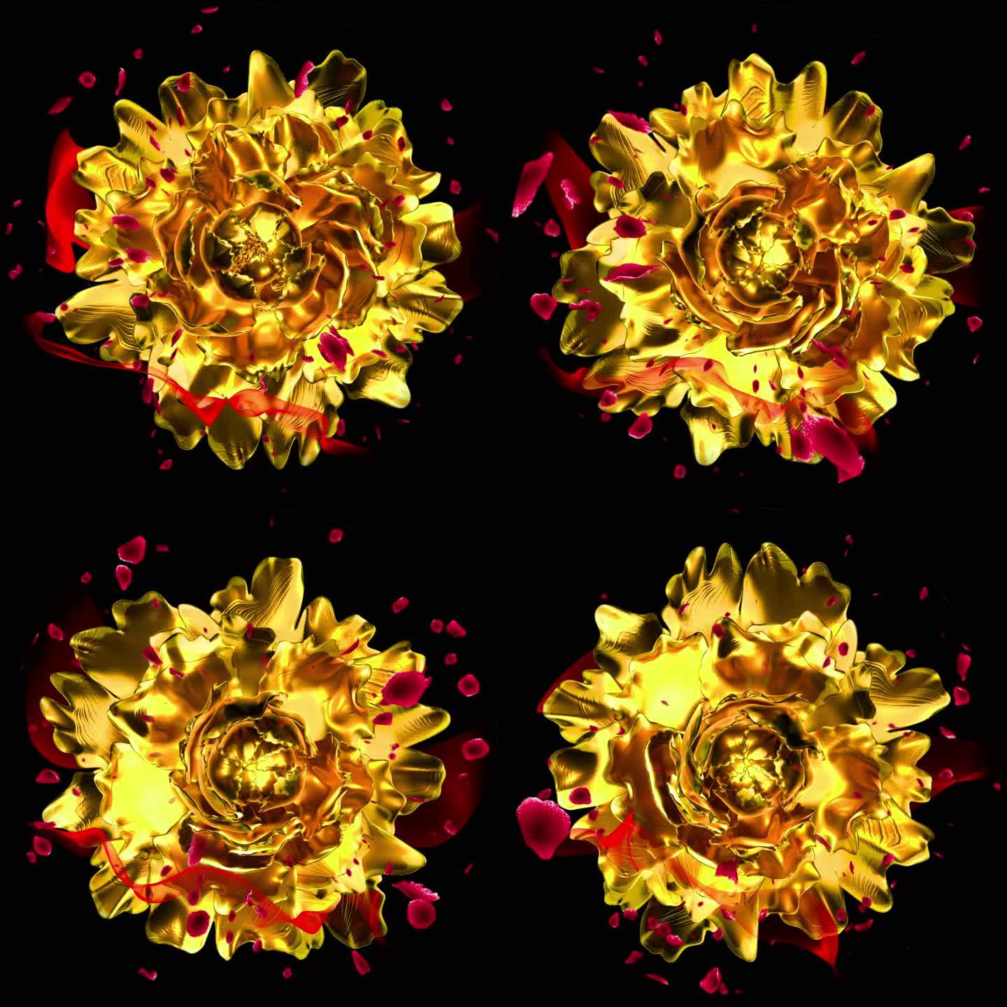 3S-金色牡丹花+玫瑰花瓣穹顶.mov