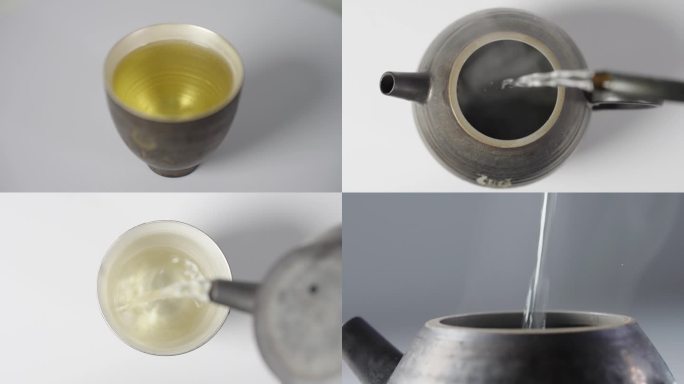泡茶 茶壶茶杯 古典茶壶 老茶壶 绿茶