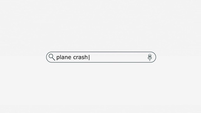 飞机坠毁键入搜索引擎栏上的数字屏幕股票视频