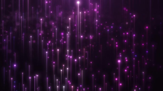 紫色粒子丝线升起与飘舞背景