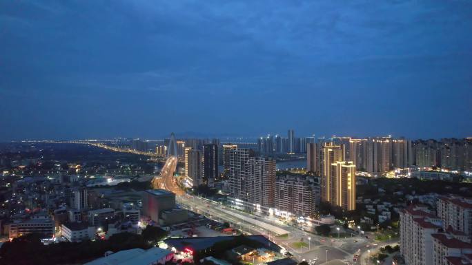 城市蓝调夜景