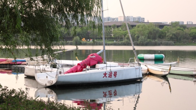 天府绿道环城绿道锦城绿道公园湖边骑行散步