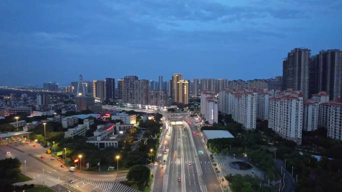 城市夜景车流