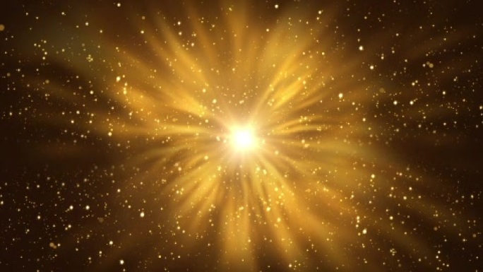 金色光芒放射粒子背景