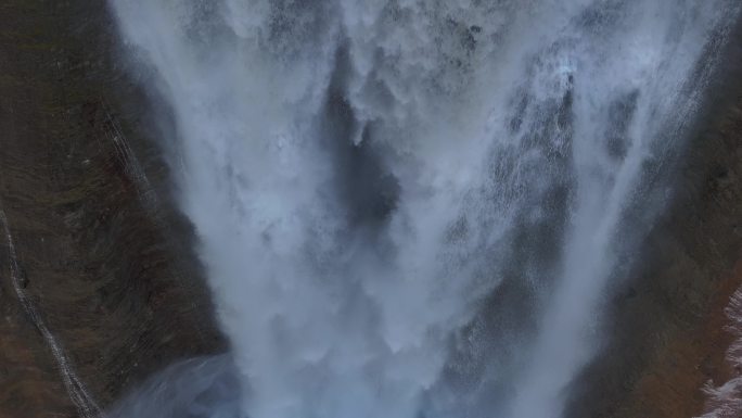 洪水河大峡谷瀑布航拍