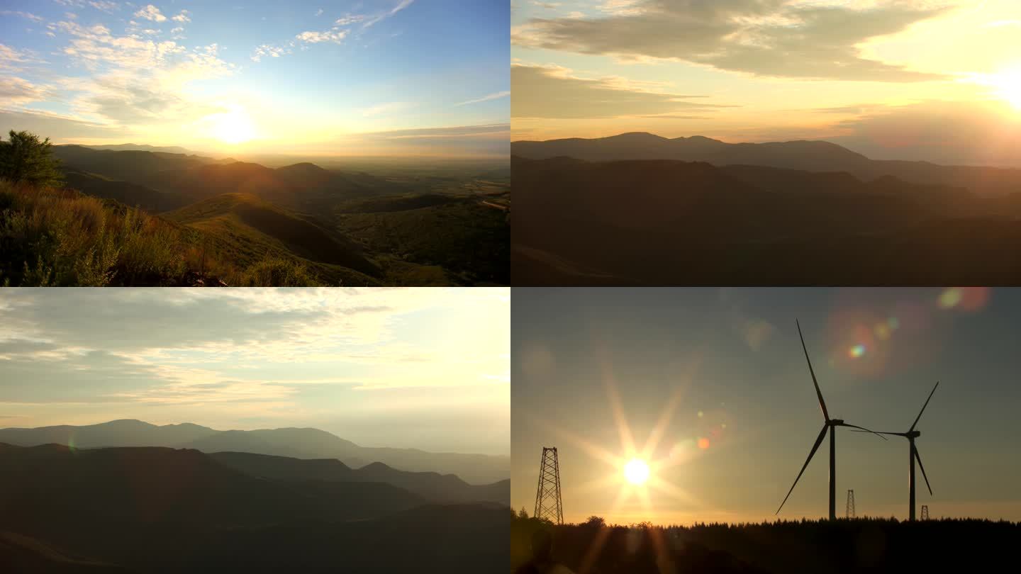 高山日出延时风电