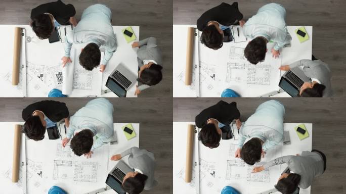 架构师计划和业务会议显示团队合作