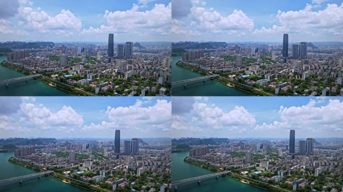 航拍广西柳州城市风光宣传片